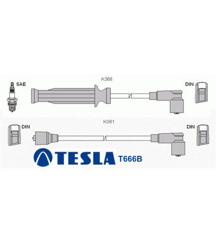 T666B Przewody zapłonowe TESLA