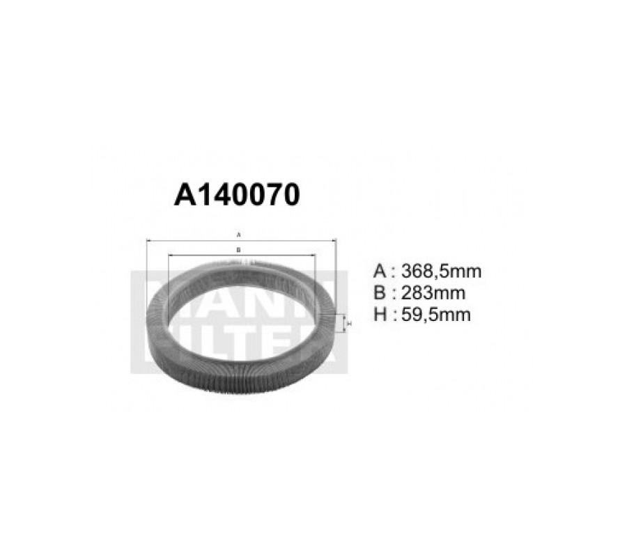 A140070 Filtr powietrza Denckermann