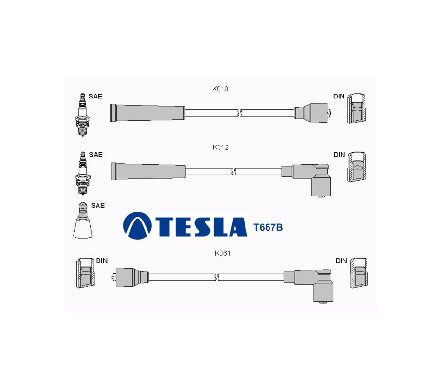 T667B Przewody zapłonowe TESLA