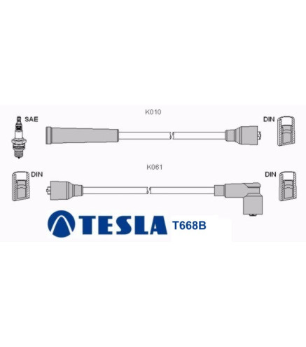 T668B Przewody zapłonowe TESLA