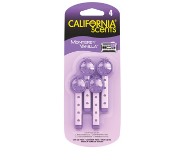 ZAPACH CALIFORNIA SCENTS VENT STICKS DO NAWIEWU - MONTEREY VANILIA (4SZT.)