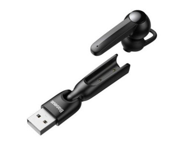 SŁUCHAWKA BLUETOOTH 5.0 BASEUS A05, USB (CZARNA)