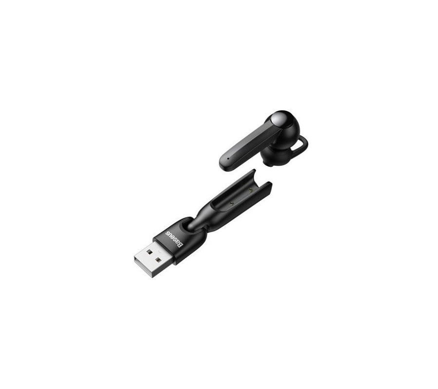 SŁUCHAWKA BLUETOOTH 5.0 BASEUS A05, USB (CZARNA)