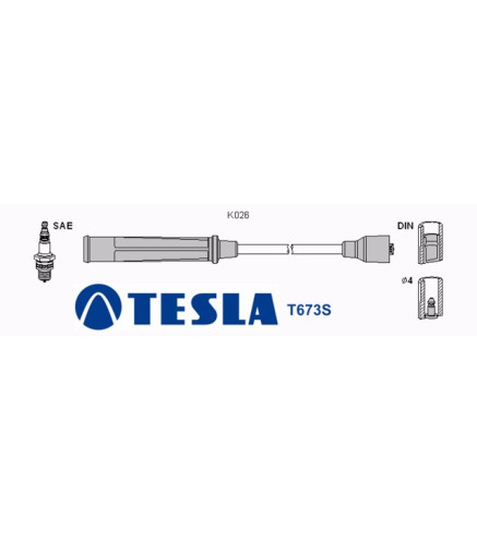 T673S (T672H) Przewody zapłonowe TESLA