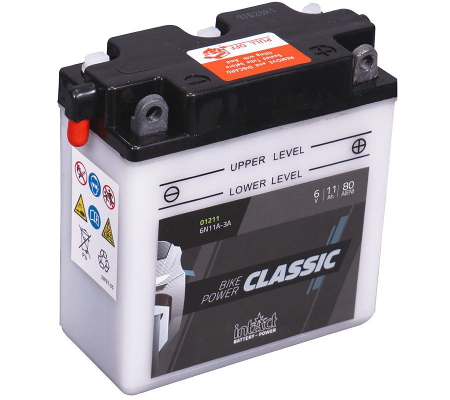 AKUMULATOR MOTO. 6V 11AH/80A P+ CLASSIC (WYM:122X62X132)+KWAS