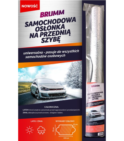 OSŁONA NA SZYBĘ PRZEDNIĄ UNIWERSALNA (ZIMA/LATO) 150CM X 70CM