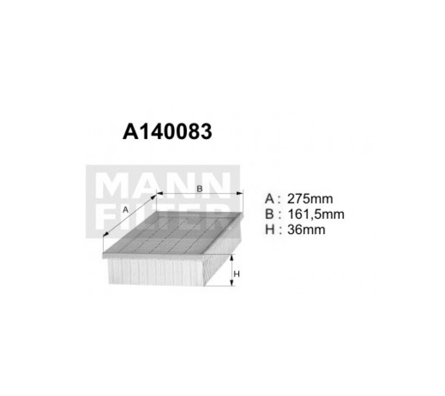 A140083 Filtr powietrza Denckermann