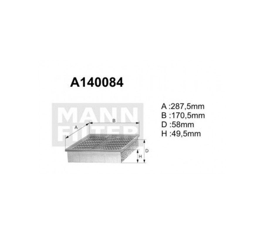 A140084 Filtr powietrza Denckermann