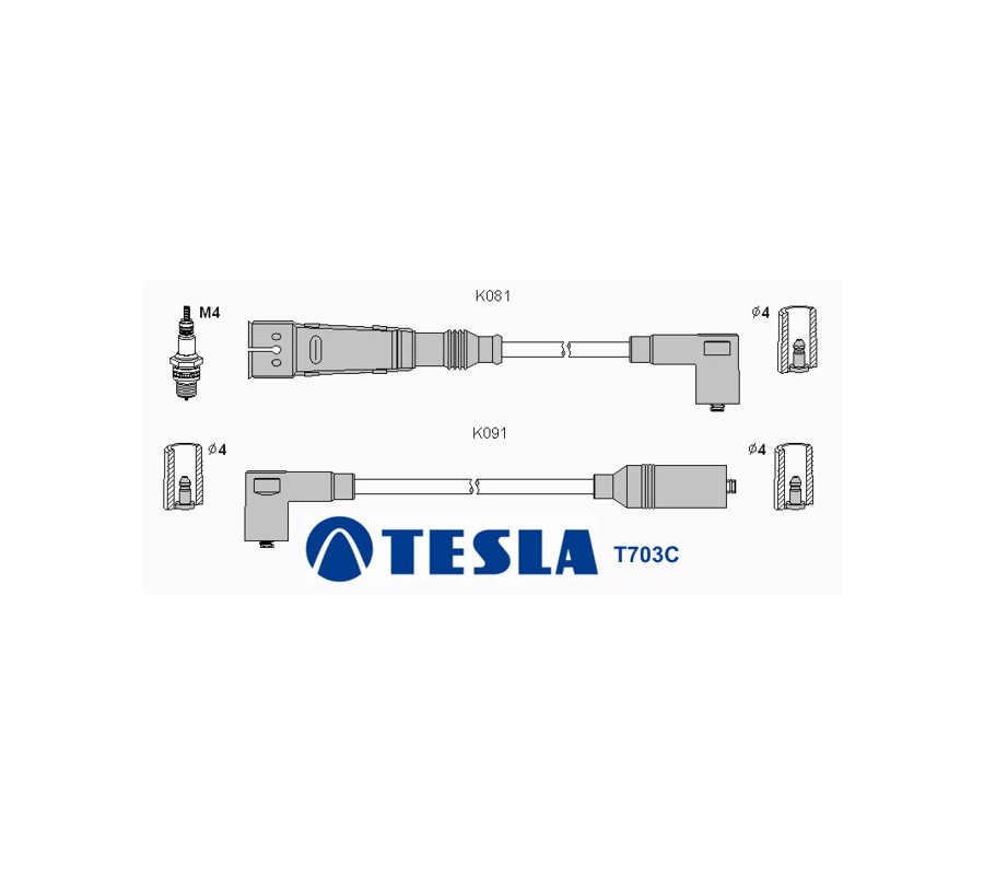 T703C (T051B) Przewody zapłonowe TESLA