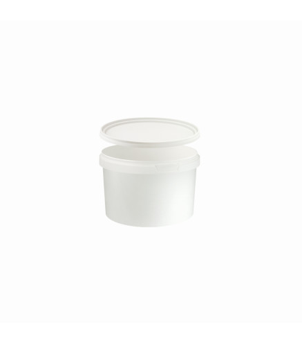 POJEMNIK PLASTIKOWY PP BIAŁY Z POKRYWKĄ 550ML / BOLL