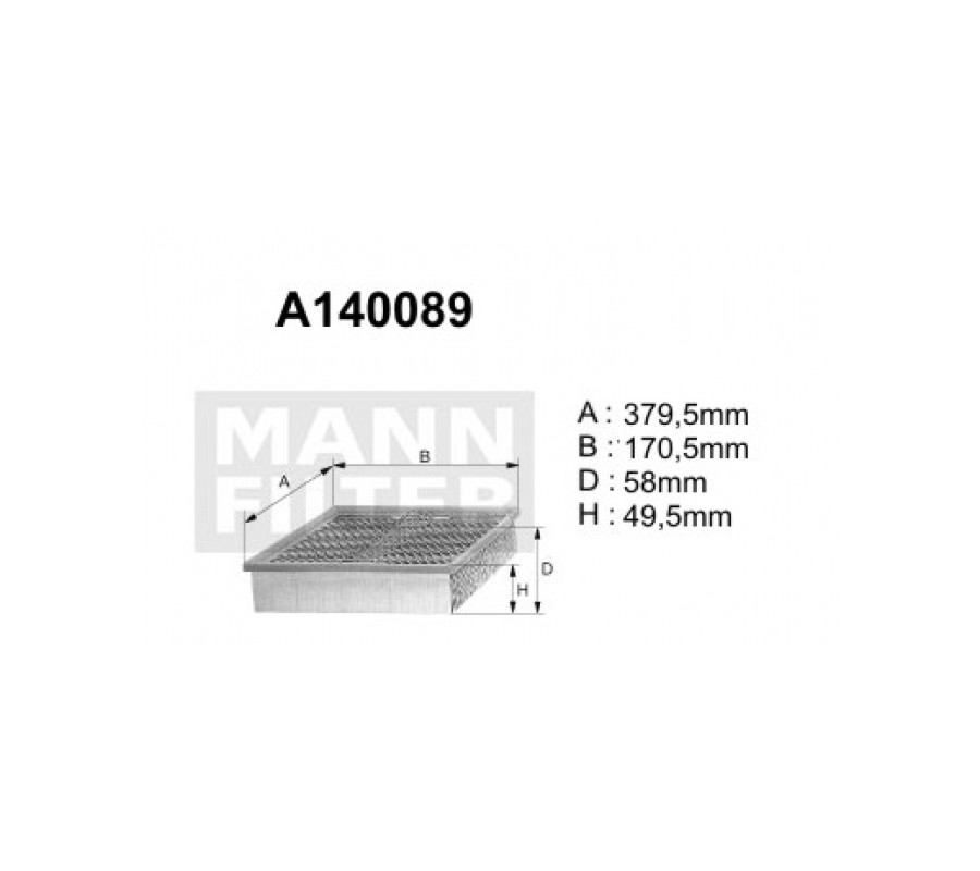 A140089 Filtr powietrza Denckermann