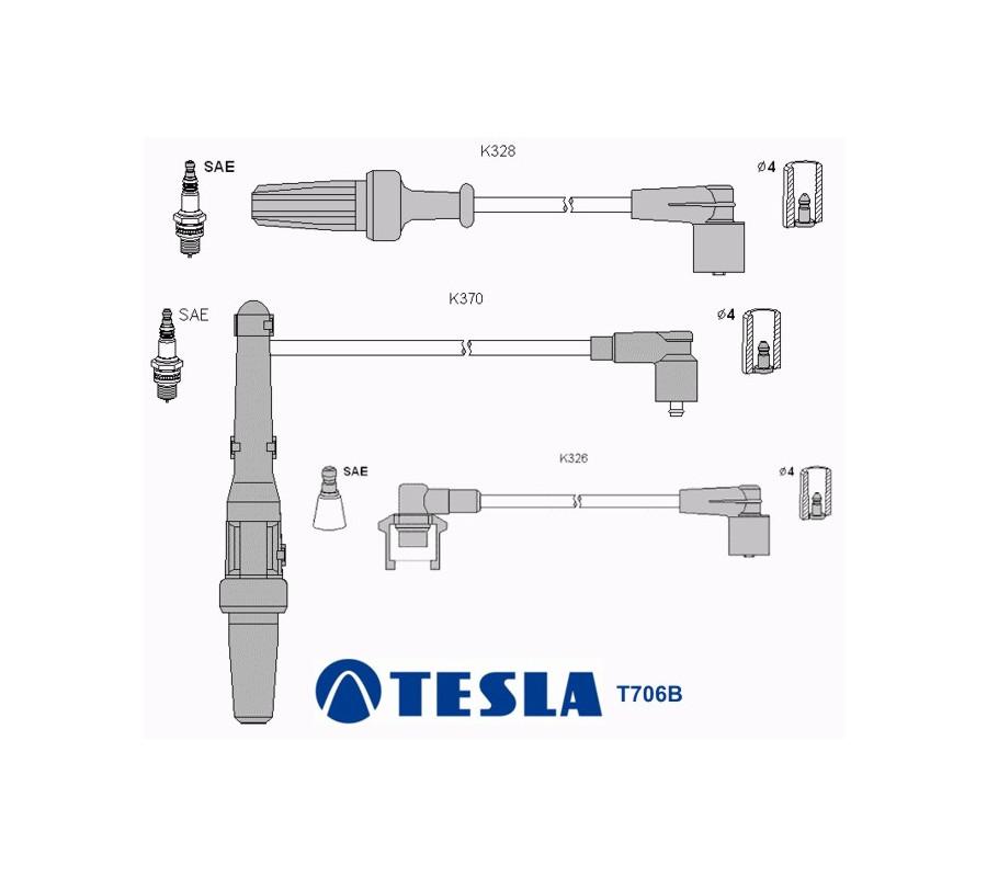 T706B Przewody zapłonowe TESLA