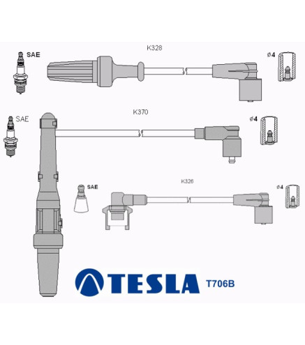 T706B Przewody zapłonowe TESLA