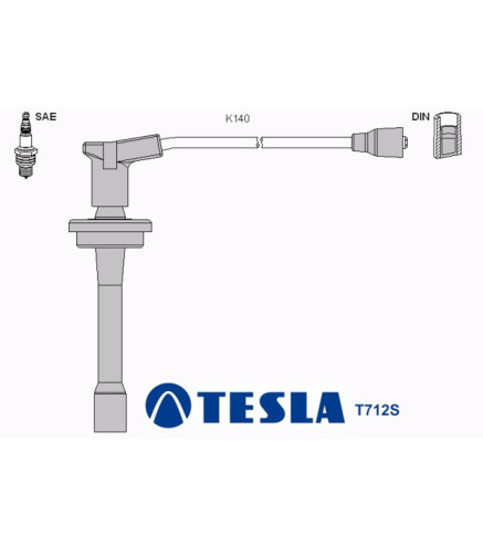 T712S (T696H, T713M) Przewody zapłonoweTESLA