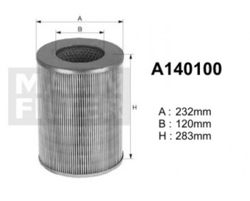 A140100 Filtr powietrza Denckermann