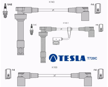 T720C Przewody zapłonowe TESLA