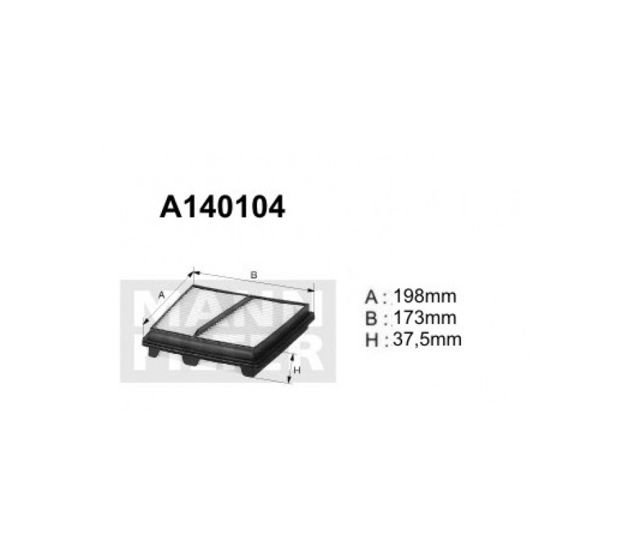 A140104 Filtr powietrza Denckermann