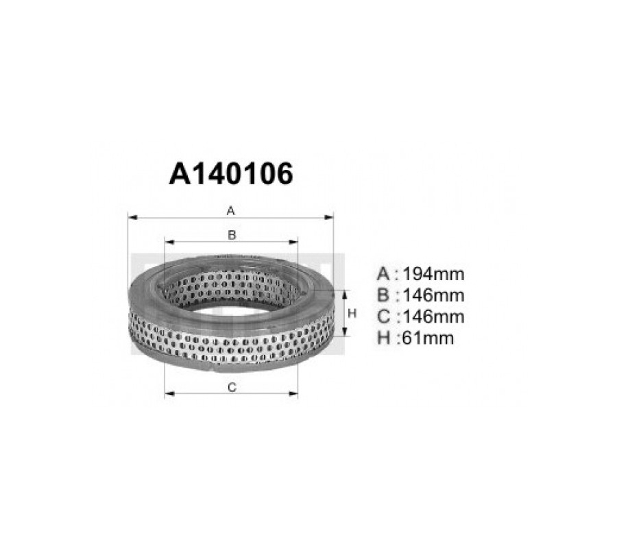 A140106 Filtr powietrza Denckermann