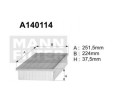 A140114 Filtr powietrza Denckermann
