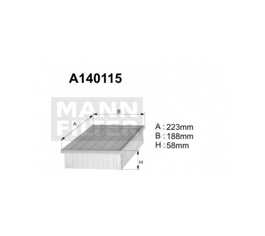 A140115 (AP153) Filtr powietrzaDENCKERMANN