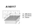 A140117 (AP179/2) Filtr powietrzaDENCKERMANN