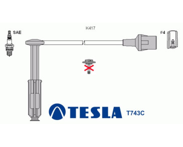 T743C Przewody zapłonowe TESLA