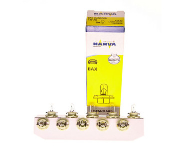 ŻARÓWKA BAX 12V/2W 8,4D JASNO-ZIELONY (Z COK. PLAST.) 10SZT. (BRAK ECE)