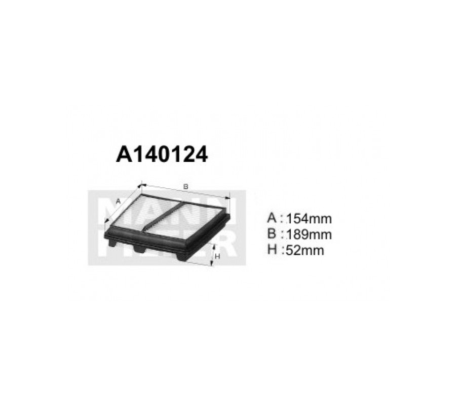 A140124 Filtr powietrza Denckermann