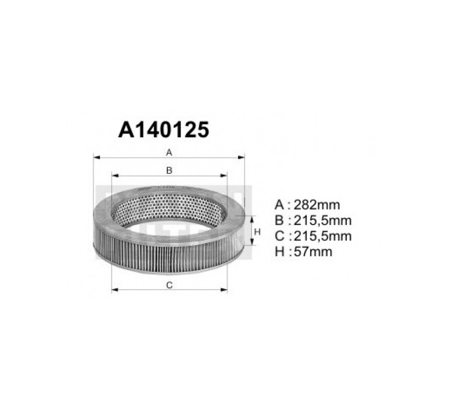 A140125 Filtr powietrza Denckermann