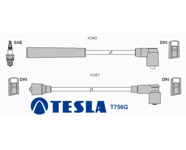 T756G Przewody zapłonowe TESLA