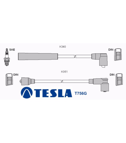 T756G Przewody zapłonowe TESLA
