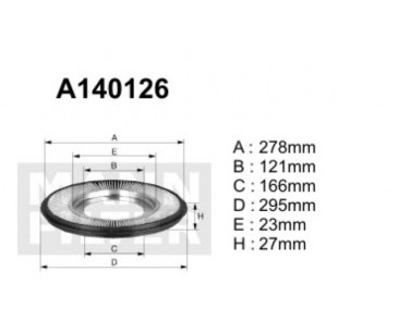 A140126 Filtr powietrza Denckermann