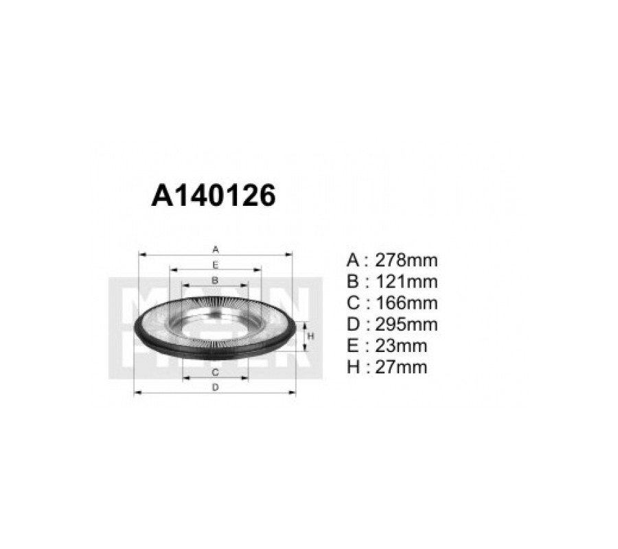 A140126 Filtr powietrza Denckermann