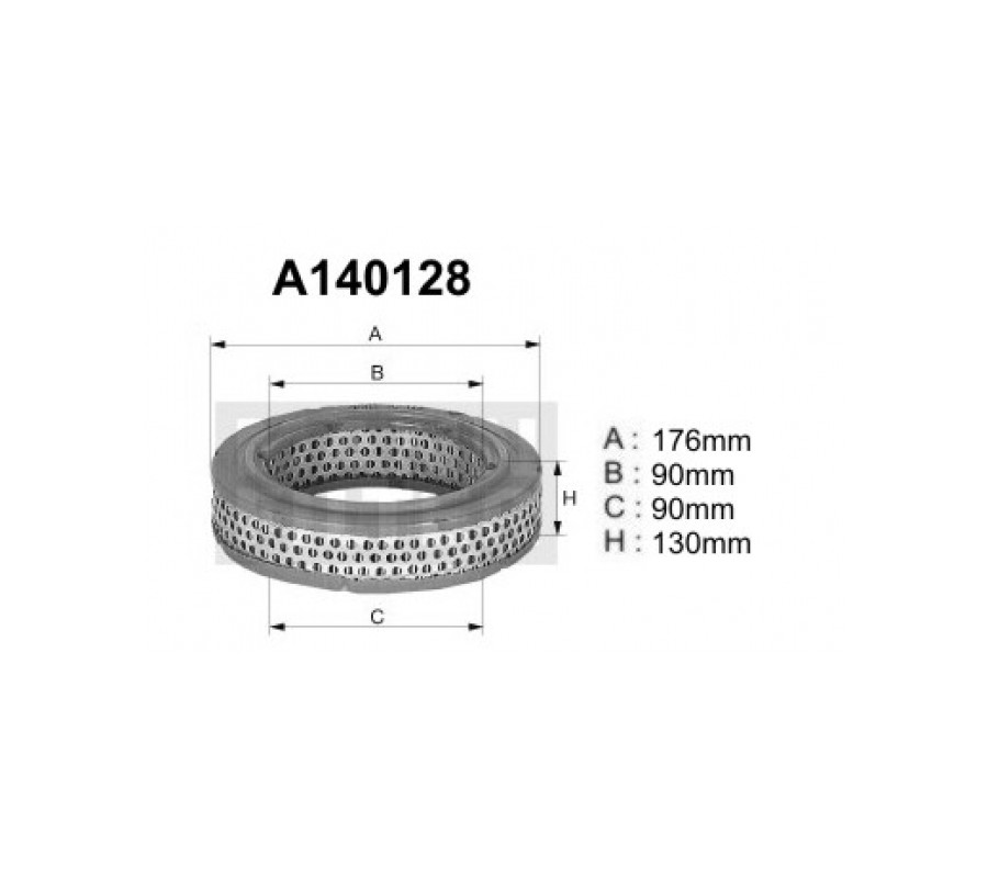 A140128 (AR274) Filtr powietrzaDENCKERMANN