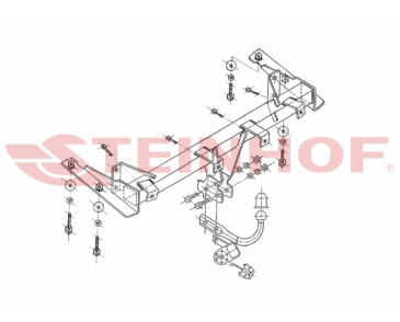 HAK HOLOWNICZY VW CADDY 02/2004-