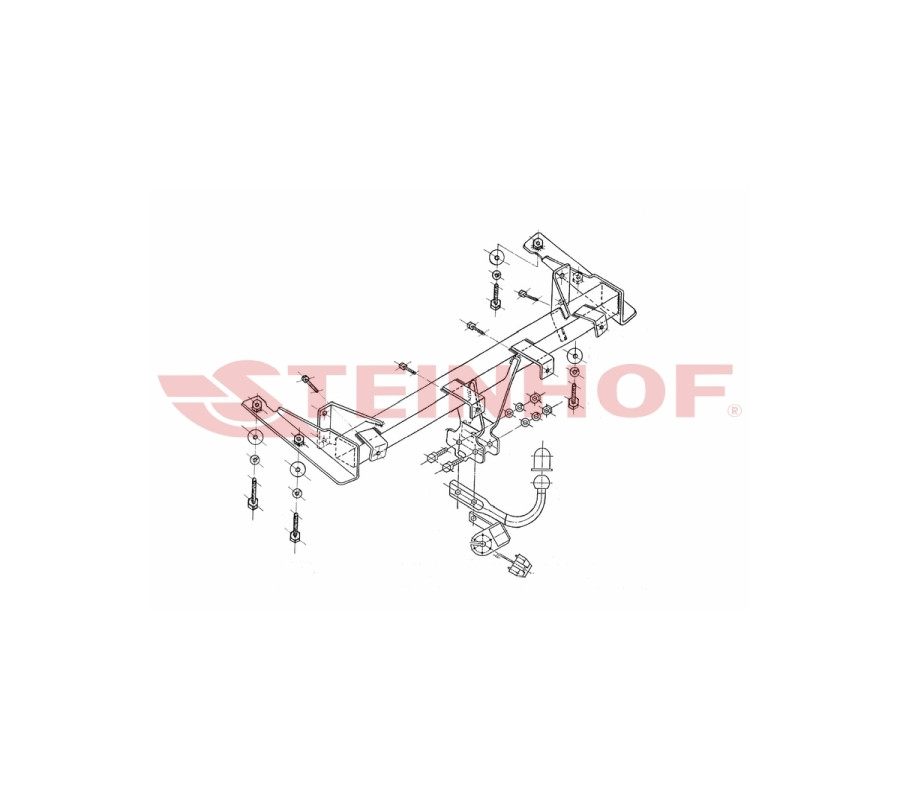 HAK HOLOWNICZY VW CADDY 02/2004-