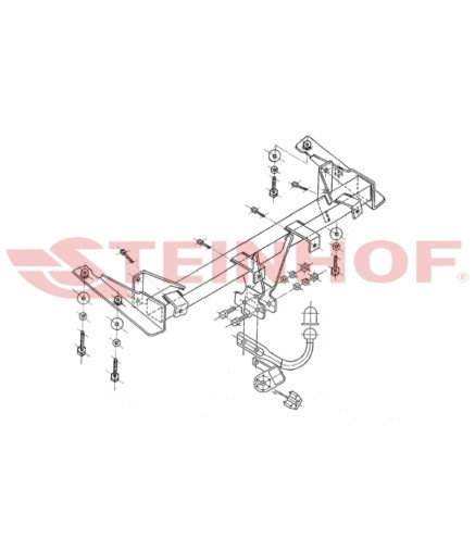 HAK HOLOWNICZY VW CADDY 02/2004-