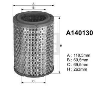 A140130 (AR265/1) Filtr powietrzaDENCKERMANN