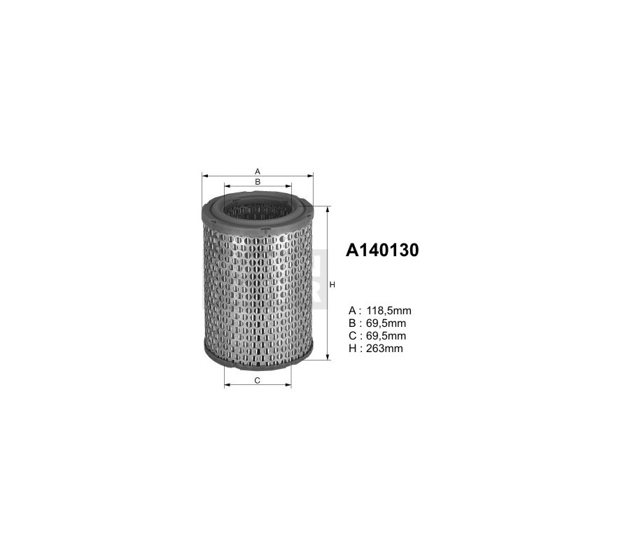 A140130 (AR265/1) Filtr powietrzaDENCKERMANN