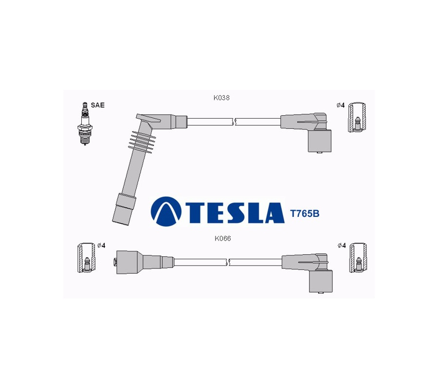 T765B Przewody zapłonowe TESLAOpel Corsa