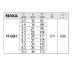 KLUCZE IMBUSOWE HEX, KULKA 2-10 MM, KPL. 9 SZT.