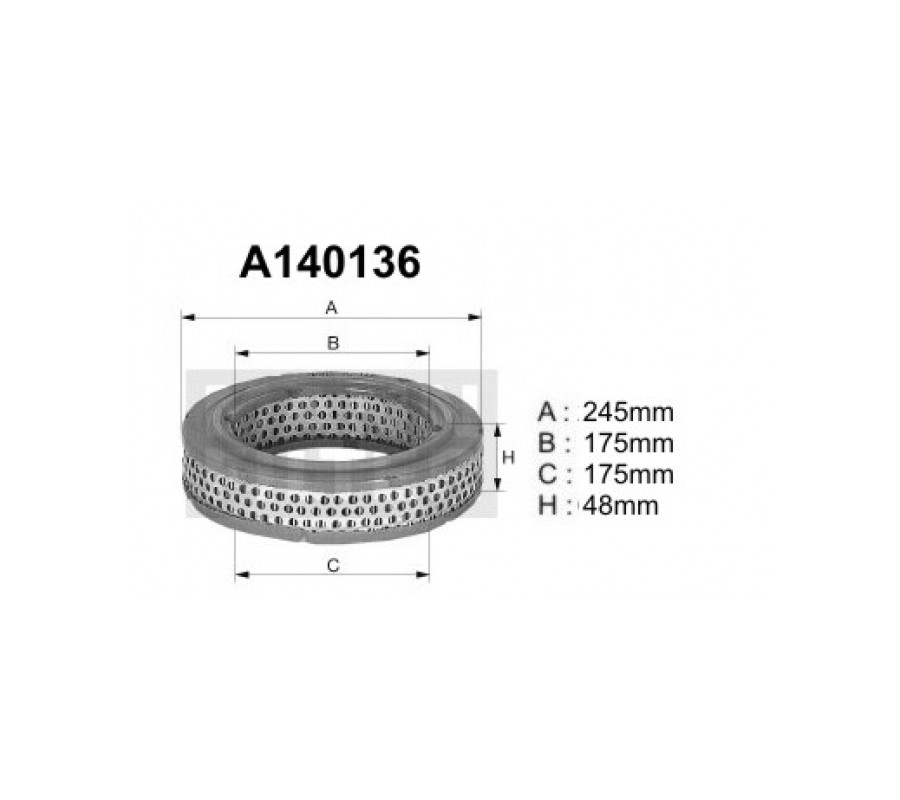 A140136 Filtr powietrza Denckermann