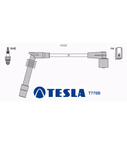 T770B Przewody zapłonowe TESLA