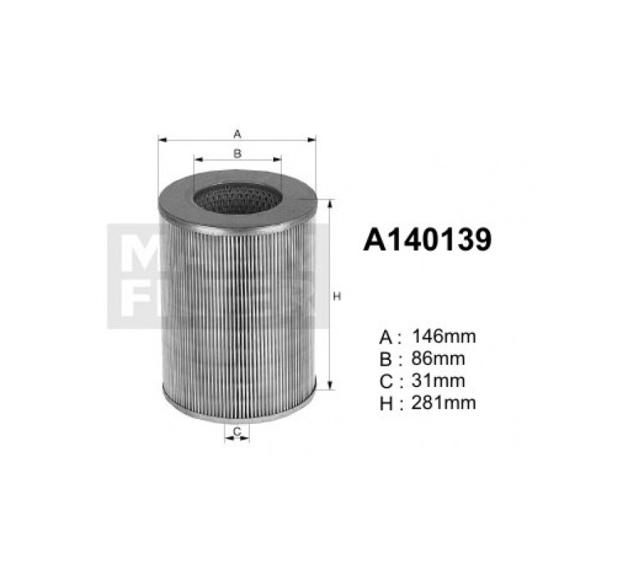 A140139 Filtr powietrza Denckermann