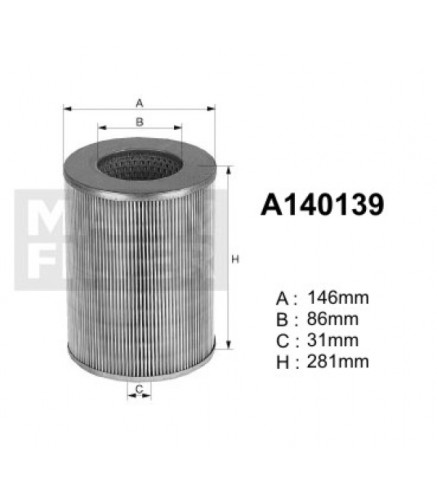 A140139 Filtr powietrza Denckermann