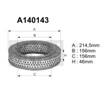 A140143 Filtr powietrza Denckermann