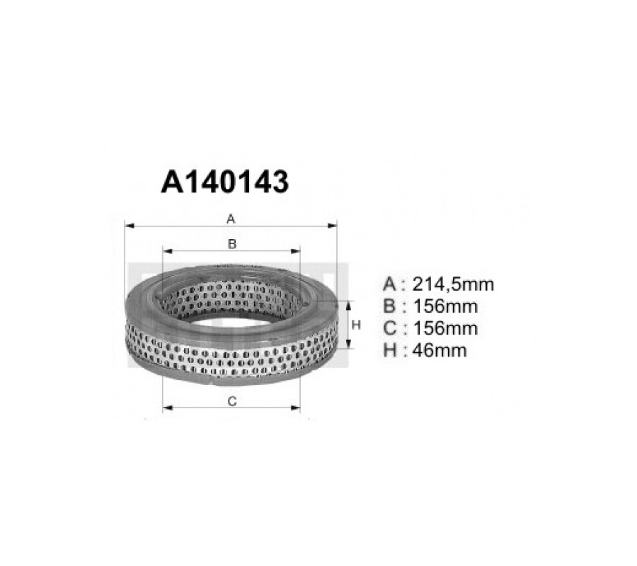 A140143 Filtr powietrza Denckermann