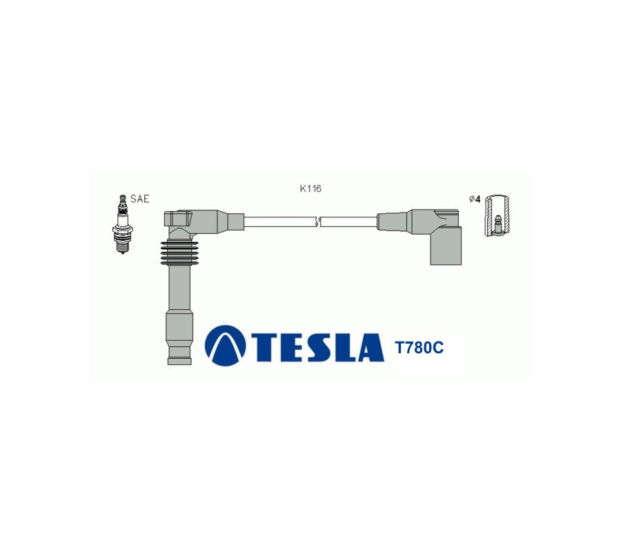 T780C ( T988B ) Przewody zapłonowe TESLA