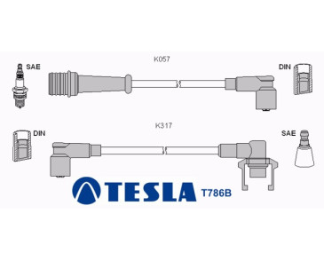 T786B Przewody zapłonowe TESLA