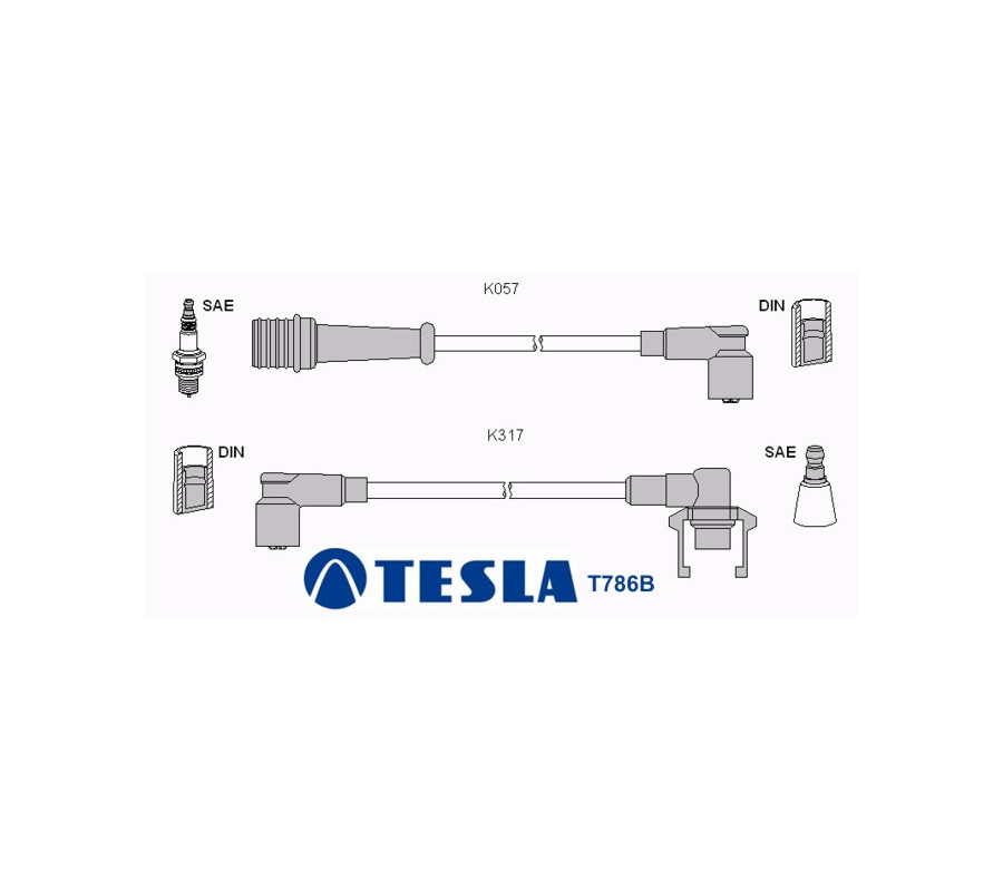 T786B Przewody zapłonowe TESLA